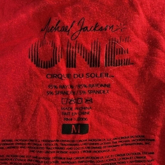 Michael Jackson Cirque Du Soleil "One" Red Tank Top Size M - Picture 8 of 8